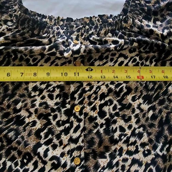 NWOT MPH Collection Women's Off The Shoulder Animal Print Midi Dress - Picture 6 of 14